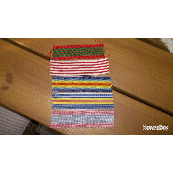 lot de cinq ruban de medailles d'origine de maitre tailleur aux arm�es