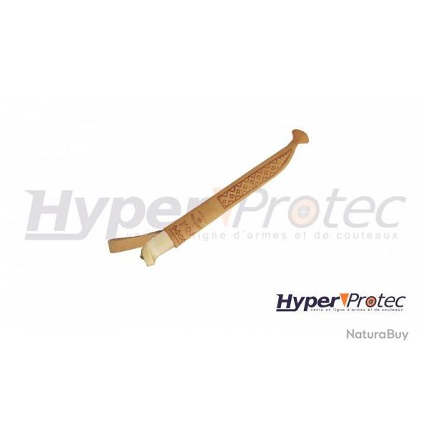 Poignard � filets Marttiini 15 cm avec manche en bois de bouleau et fourreau cuir