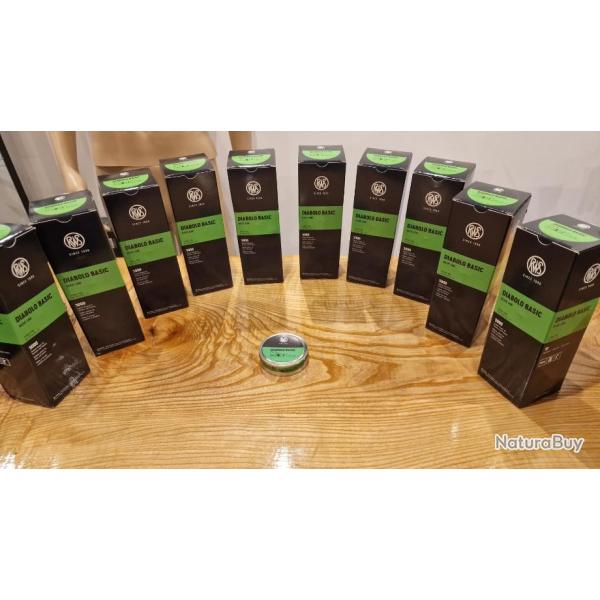 Plombs RWS diabolo basic 4.5 lot de 10 boites de 500