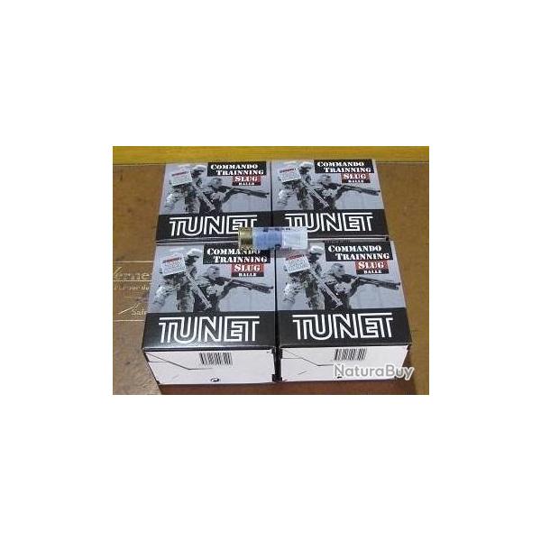 lot de 100 cartouches Tunet Commando trainning SLUG cal 12/67, balle de 28grs ( special pompe)