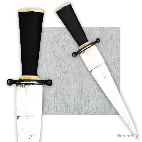 RARE & EXCEPTIONNEL DAGUE DE CHASSE : TYPE DAGUE DE VENNERIE, FRANCE OU PRUSSE, XIX, ORIGINAL