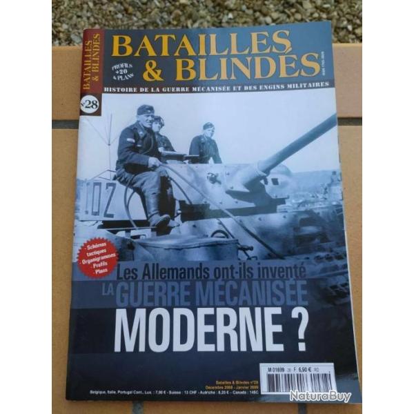 REVUE BATAILLES &BLINDES N28 CHARS A DIEN BIEN PHU PANZER DIVISION TANK BATTALIONS AMERICAIN