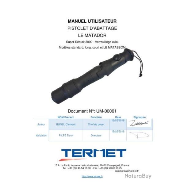 notice MATADOR (envoi par mail) - VENDU PAR JEPERCUTE (m1806)