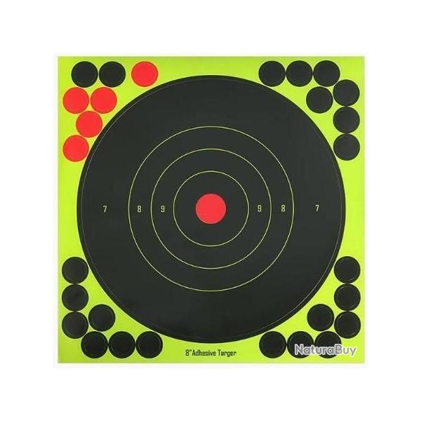 25 Cibles ractives autocollantes 20cm x 20cm - Livraison gratuite