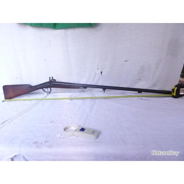 PA338) lot = fusil platines double a percussion = piston , bon  �tat