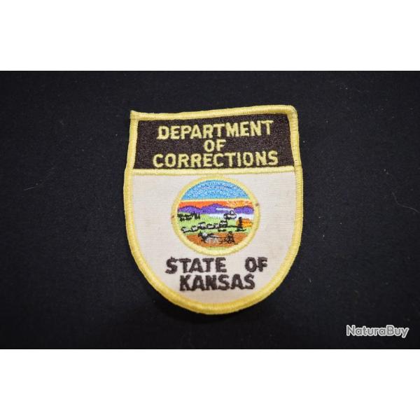 Patch Tissu Police Amricaine Department of corrections state of KANSAS Prison (1B)