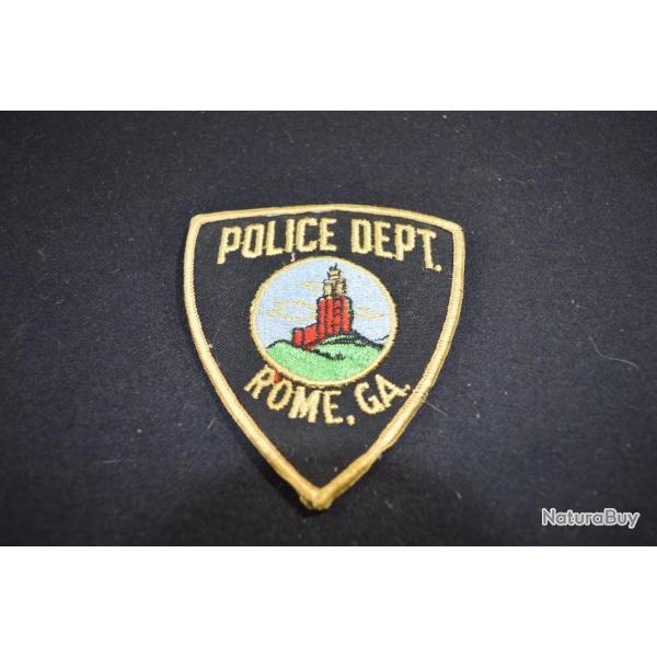 Patch Tissu Police Italie Police DEPT ROME GA  Italie  (1B)