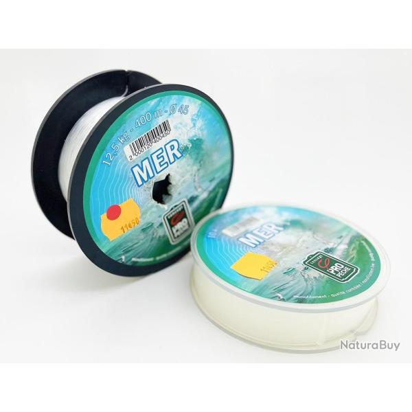 Bobine nylon mer crystal 400m 40/100