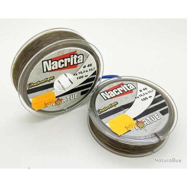 Bobine nylon Tortue Nacrita 45/100 en 100m