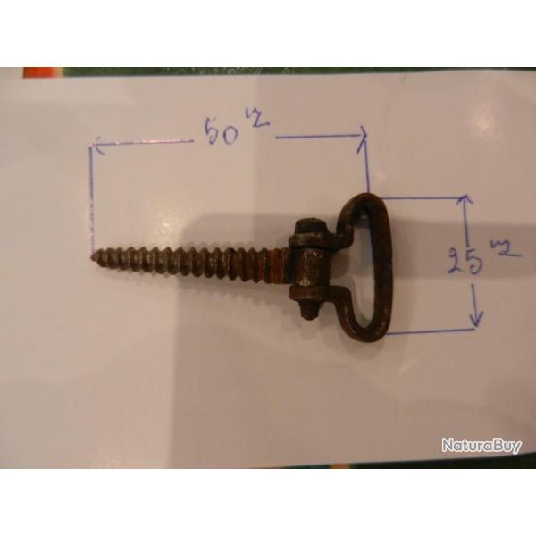 Battant de crosse avec vis pour bretelle d'ancienne petite carabine