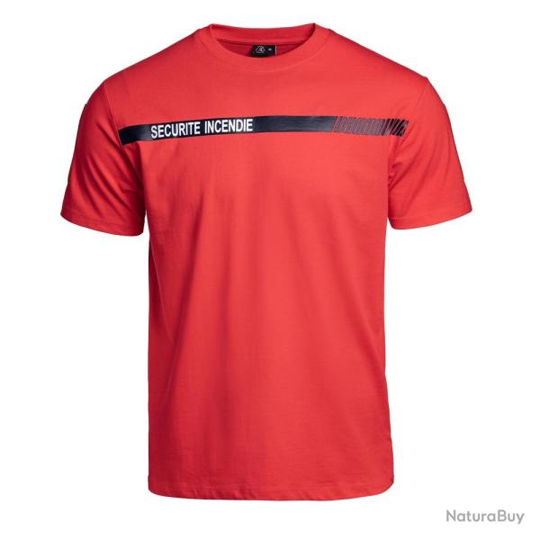 Tee shirt S�CU ONE S�curit� Incendie rouge