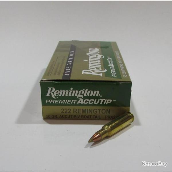 Boite 20 cartouches remington 222 remington 50 grains accutip