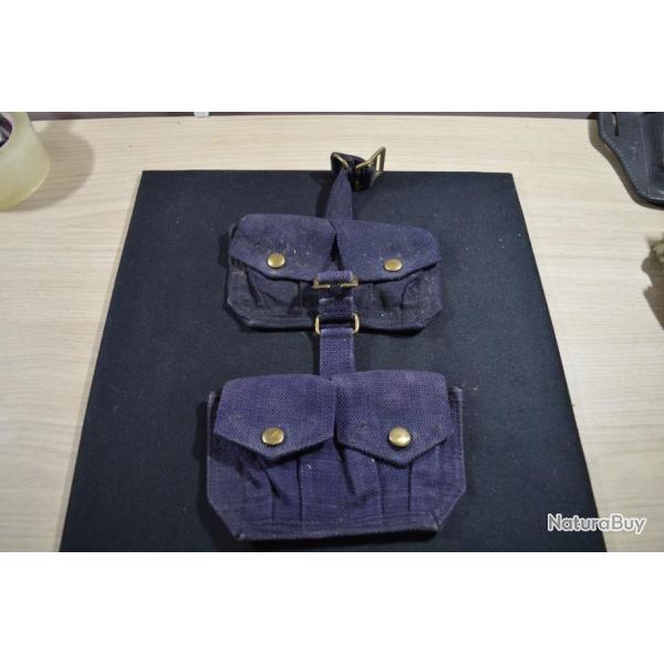 cartouchi�res Anglaise / Belge tissu 1950 pour Enfield reconstitution surplus bleu  (2)