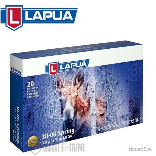 20 Munitions LAPUA Mega 200 Gr Cal 30-06 Sprg