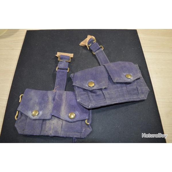 cartouchi�res Anglaise / Belge tissu 1950 pour Enfield reconstitution surplus bleu gendarmerie  (2)