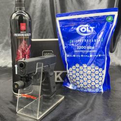Pack laser pr&ecirc;t a tirer Pistolet- "Glock 19" - BBs 6mm - Gaz