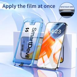 2 Ecran Protecteur Verre + Gabarit Pose pour iPhone 15-iPhone 15 Plus