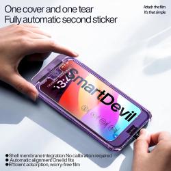 2 Ecran Protecteur Verre + Gabarit Pose pour iPhone 15-iPhone 15 Pro