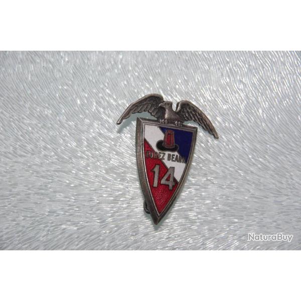 INSIGNE MILITAIRE    : 14  REMIMENT COLONIALE PARACHUTISTE ----D.BER ---- EN 1951