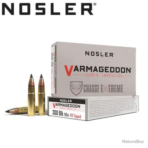 20 Cartouches NOSLER Vga Cal 300 Blk 110 Gr VG FBT