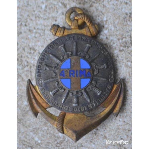 4� R�giment d'Infanterie de Marine, �mail, bleu clair,Courtois Paris