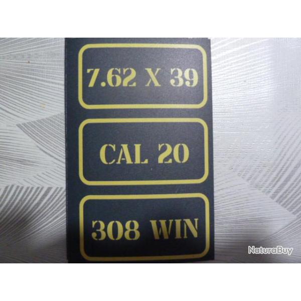 magnet pour caisse a munition - signaltique- cal 20