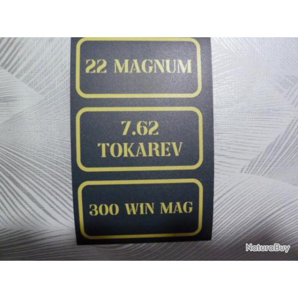 magnet pour caisse a munition - signaltique- 22 magnum