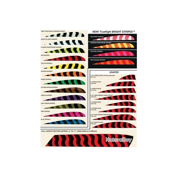 TRUEFLIGHT - Plumes Naturelles Enti�res 10" LH YELLOW