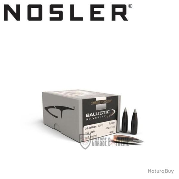 50 Ogives NOSLER Cal 30 150 Gr Tipped Sp
