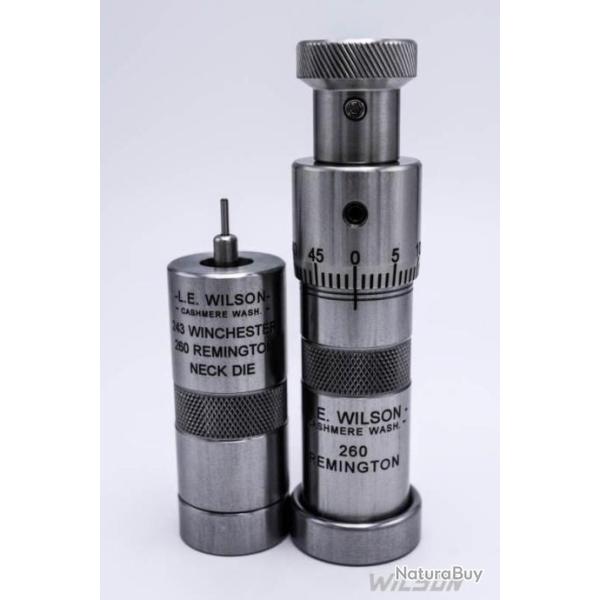 jeux d'outils 6.5 CD Le wilson neck kit recalibreur bushing+ siegeur micrometrique creedmoor