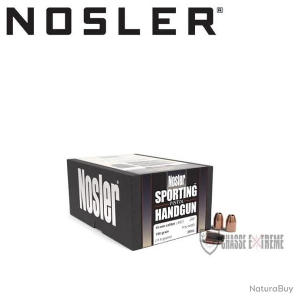 250 Ogives NOSLER Cal 10mm 180gr Jhp