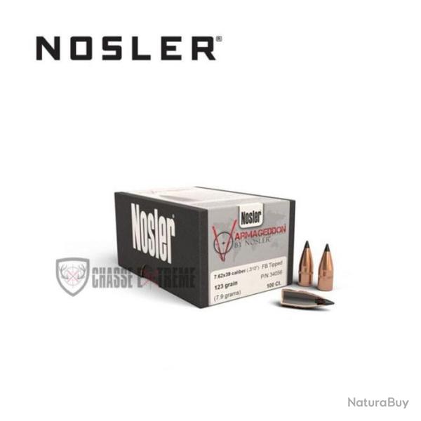 100 Ogives NOSLER Cal.7.62x39 123gr Tipped Fb