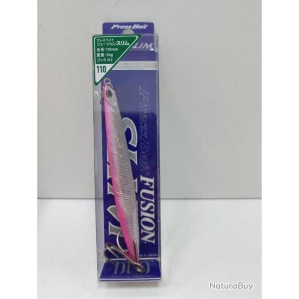 !! DUO PRESS BAIT FUSION SLIM 110 METAL SOLID PINK BACK 36G !!