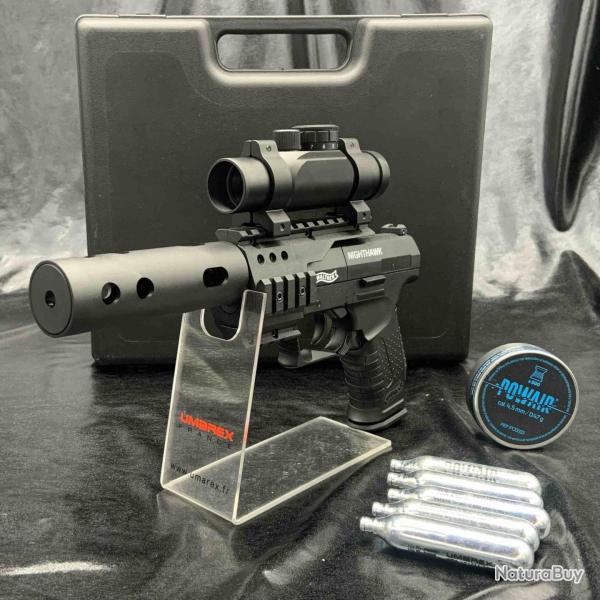 Pack pr�t a tirer Pistolet Walther - "NIGHTHAWK" - Cal. 4.5mm (.177) plomb