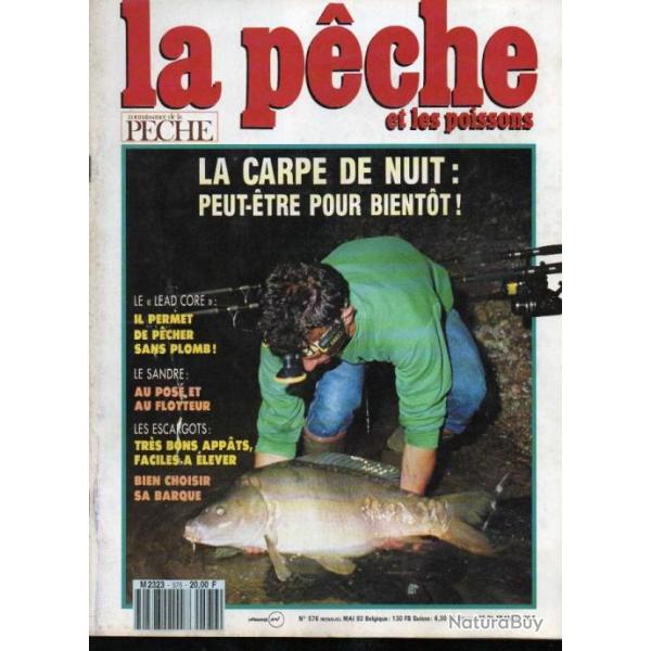la p�che et les poissons  576 mai 1993, carpe de nuit, le lead core, les frondes, bateaux de peche,