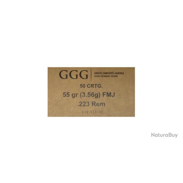 GGG - Cartouches .223 REM. FMJ 55GR (x1000)