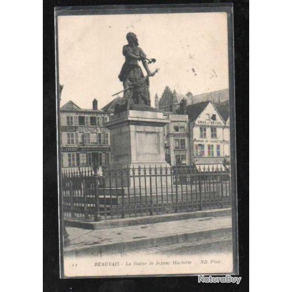jeanne hachette , sige et statue , 8 cartes dont 1 cachet hopital temporaire n1 beauvais
