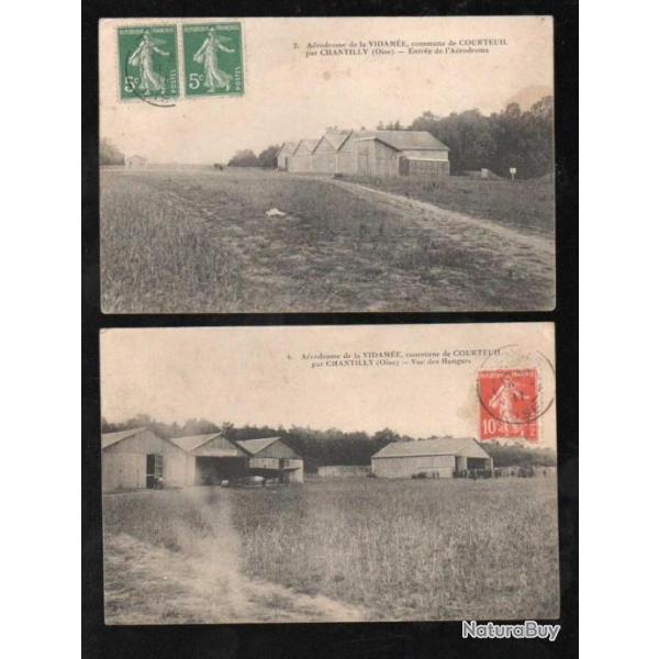 Courteuil (Oise) Arodrome de la Vidame chantilly Cussac Constructeur  Clermont  Avion , aviation