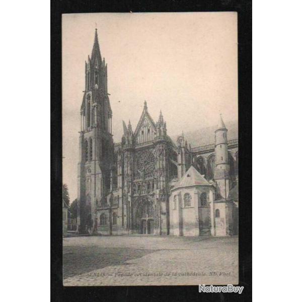 senlis oise 4 cartes , chateau henri IV, la cathdrale, enceinte gallo romain carte postale ancienne