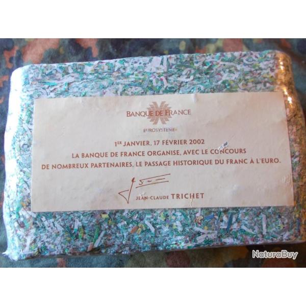 RARE !!!!!  Bloc de 1000 billets de FRANCS Broy�s        100% Origine Banque de France       #3