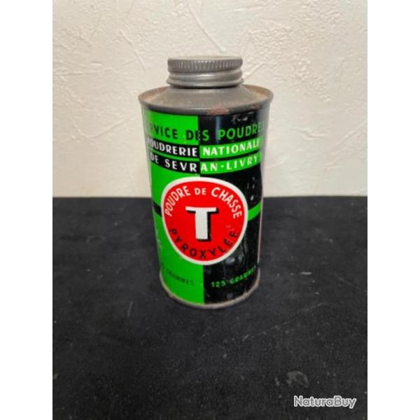 Ancienne bote de poudre T vide