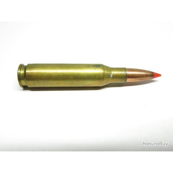 Cartouche calibre 7-08 pointe plastique orange