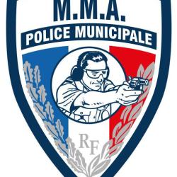 Ecusson plastifie relief moniteur de maniement des armes sur velcro