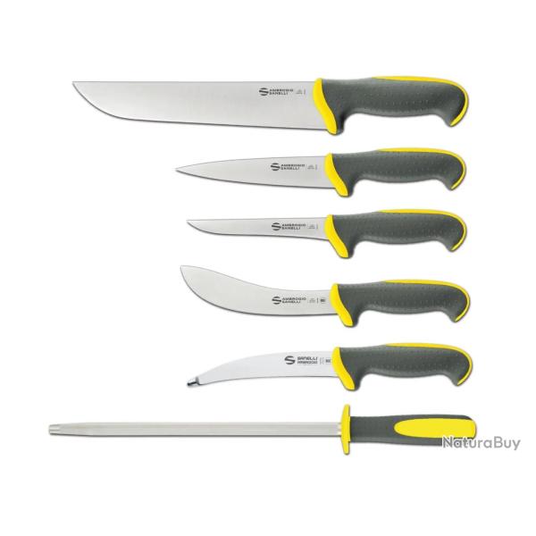 Set de 5 couteaux sp�cial chasse et fusil gamme Tecna Ambrogio Sanelli pour Januel