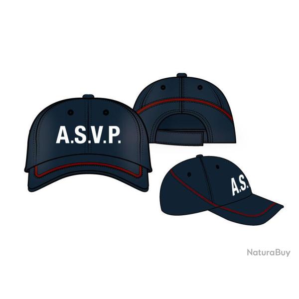 Casquette souple baseball liser� Bordeaux A.S.V.P - Taille 2