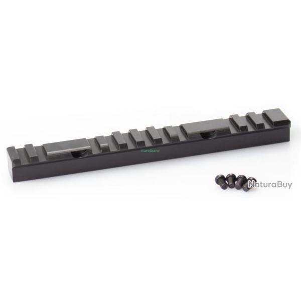 Base brute de forme permettant d'y adapter tous les montages de type Blaser avec raynurage Picatinny