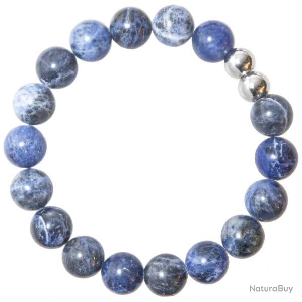 Bracelet en sodalite - Perles rondes 10 mm