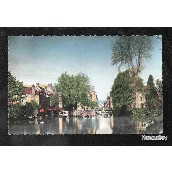 montargis maisons sur les bords du canal carte postale l'orlanais