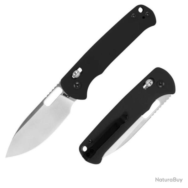 Couteau CJRB Hectare Black Lame Acier AR-RPM9 Sand Polish Manche G10 Crossbar IKBS Clip J1935BK