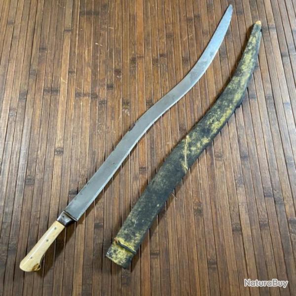 SABRE OTTOMAN TURC YATAGAN LAME DAMAS � DOUBLE COURBURE